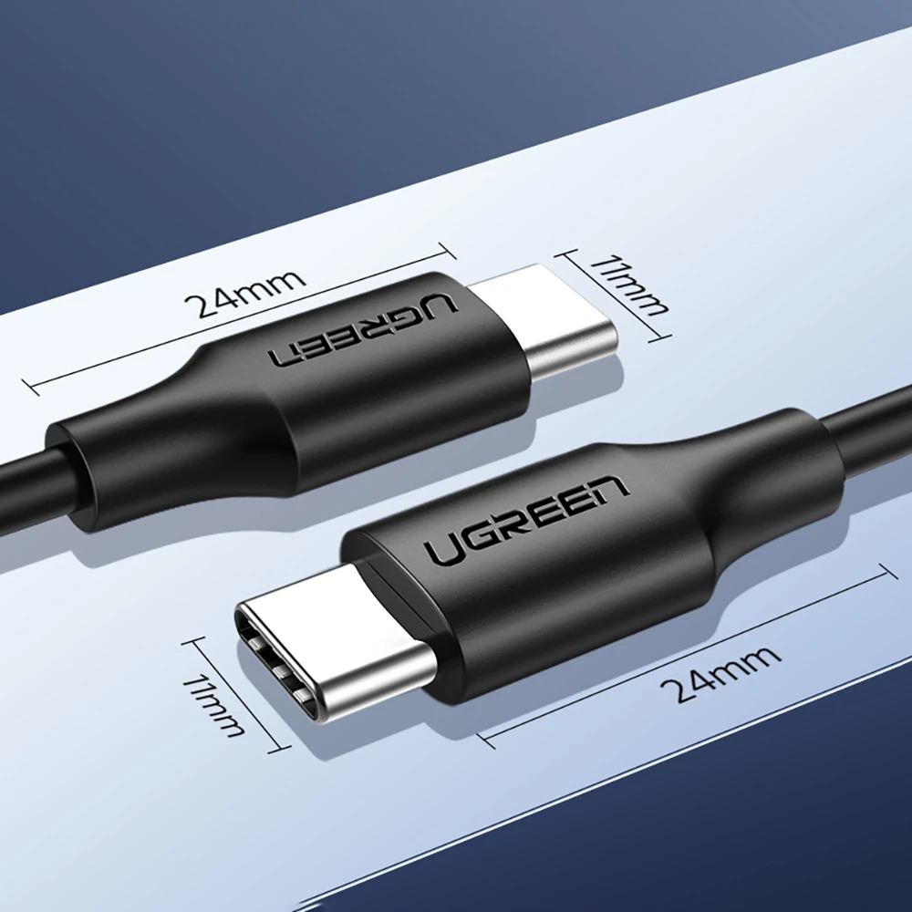 USB-C laidas – USB-C UGREEN US286 3m - Juodas