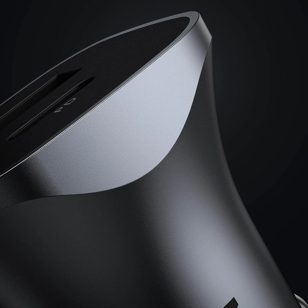 Automobilinis įkroviklis Ugreen CD130 USB-C/USB-A 30W pilkas