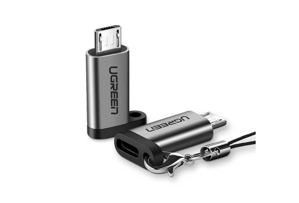 USB-C – micro USB adapteris UGREEN US282 Pilkas