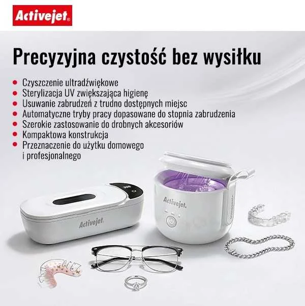 „Activejet AUC-200“ baltas UV ultragarsinis valytuvas