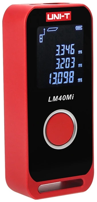 Įkraunamas lazerinis atstumo matuoklis, 40m; LCD; Li-ion , Type-C, UNI-T