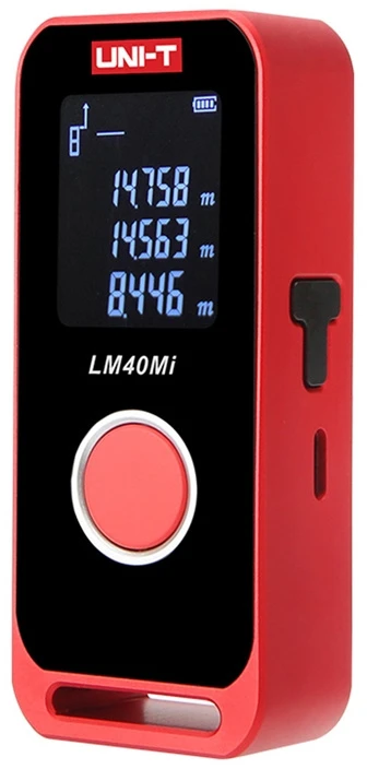 Įkraunamas lazerinis atstumo matuoklis, 40m; LCD; Li-ion , Type-C, UNI-T