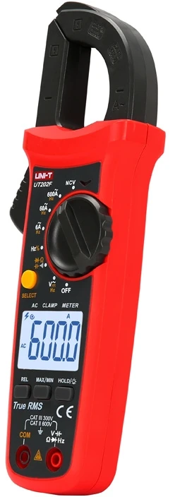 Uni-t Srovės matavimo replės UT202F,TRMS, NCV, 28mm, 600A, 600V AC/DC, su dažnio ir talpos matavimu