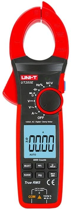 Srovės matavimo replės DC/AC 1000V; AC 1000A; 60MΩ; 60mF; 1MHz; UNI-T