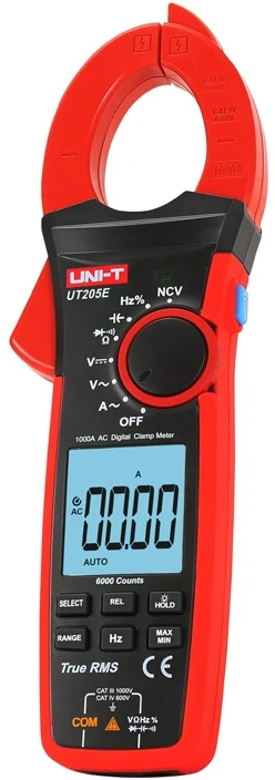 Srovės matavimo replės DC/AC 1000V; AC 1000A; 60MΩ; 60mF; 1MHz; UNI-T