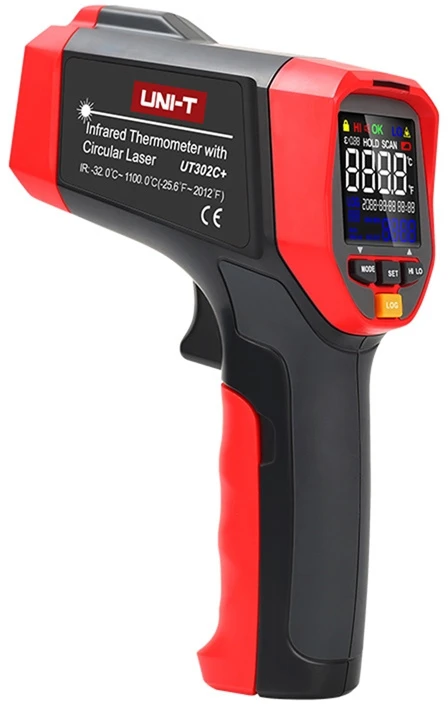 Infraraudonųjų spindulių termometras -32°C iki1100°C UT302C+ UNI-T