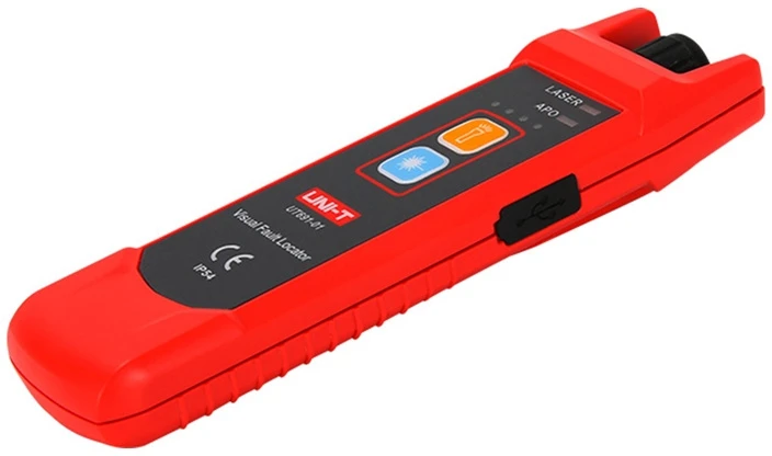 Optinio kabelio testeris, lazeris 650+/-20nm, 1mW; 2-3km, 3.7V 1050mAh, IP54, UNI-T