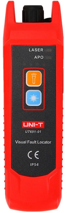 Optinio kabelio testeris, lazeris 650+/-20nm, 1mW; 2-3km, 3.7V 1050mAh, IP54, UNI-T