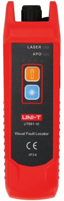 Optinio kabelio testeris, lazeris 650+/-20nm, 10mW; 8-10km, 3.7V 1050mAh, IP54, UNI-T