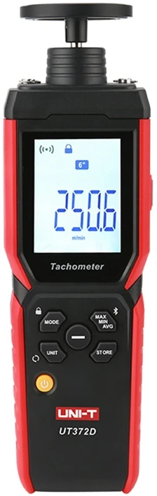 Uni-t Daugiafunkcis tachometras; kontaktinis, bekontaktis matavimas, m/ft/in konvertavimas; 10 grupių atmintis; Bluetooth