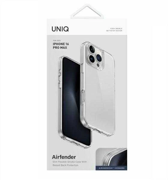 UNIQ dėklas Air Fender Apple iPhone 16 Pro Max 6.9" skaidrus