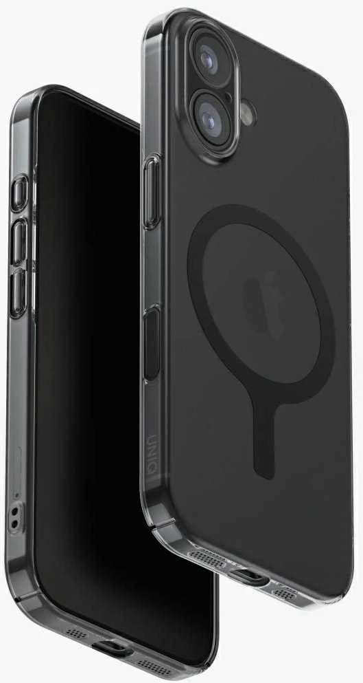 UNIQ Airsuit Dėklas skirtas Apple iPhone 17 Magclick Charging juodos spalvos