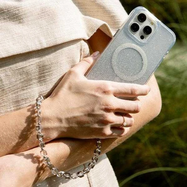 UNIQ Coehl Candy Gem Handstrap universal phone strap for hand sidabro spalvos/sidabro spalvos spar