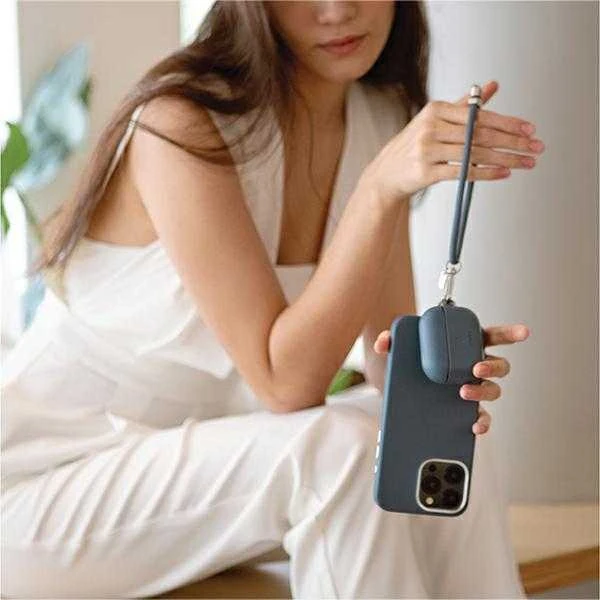 UNIQ Coehl Laurel Handstrap universal cord for phone on hand juodos spalvos