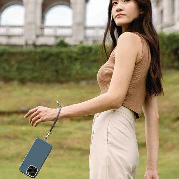 UNIQ Coehl Laurel Handstrap universal cord for phone on hand juodos spalvos