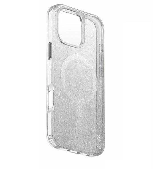 UNIQ dėklas Coehl Lumino Apple iPhone 16 Pro Max 6.9″ Magnetic Charging sparkling sidabrinis