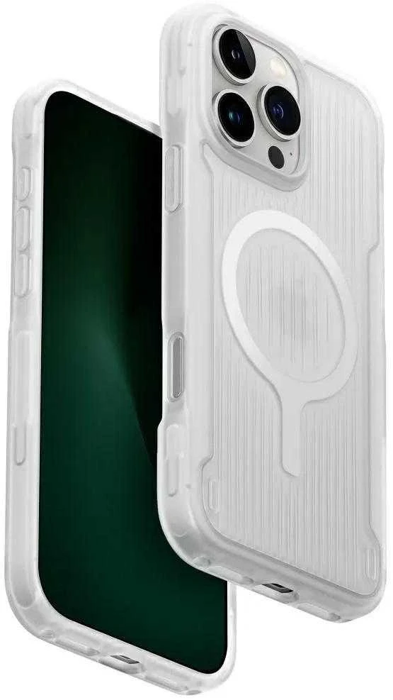 Uniq Combat Active Magclick įkrovimo dėklas, skirtas iPhone 16 Pro Max - Baltas