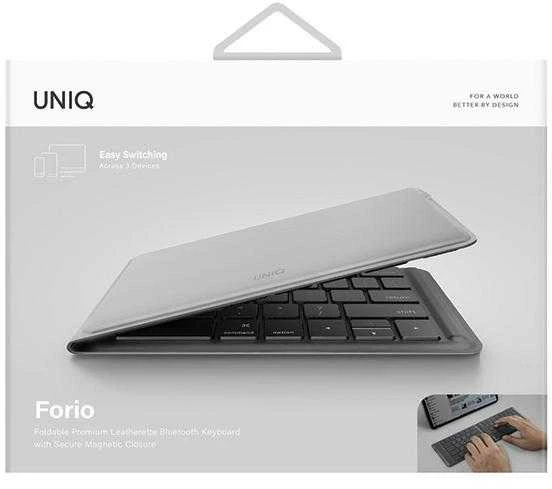 UNIQ Forio foldable Bluetooth klaviatūra pilkos spalvos