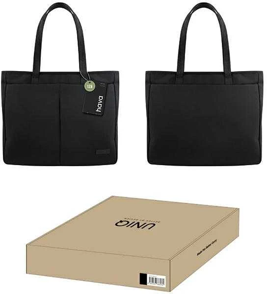 UNIQ krepšys kompiuteriui Hava 16″ midnight juodos spalvos RPET