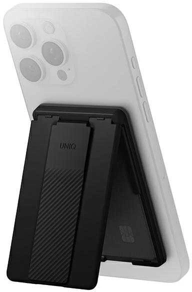 Dėklas UNIQ Heldro ID magnetic wallet with stand and band juodos spalvos/midnight juodos spalvos