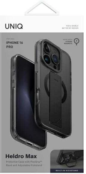 UNIQ dėklas Heldro Max Apple iPhone 16 Pro 6.3″ Magclick Charging vapour smoke