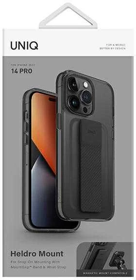 UNIQ dėklas Heldro Mount Apple iPhone 14 Pro 6,1″ pilkos spalvos