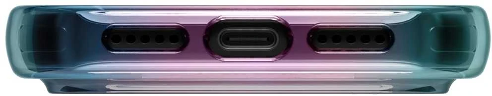 UNIQ Iridescia dėklas, skirtas „iPhone 17 Pro“, MagClick įkrovimui, vidurnakčio kvarco spalvos
