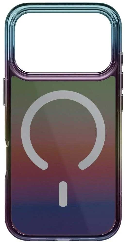 UNIQ Iridescia dėklas, skirtas „iPhone 17 Pro“, MagClick įkrovimui, vidurnakčio kvarco spalvos