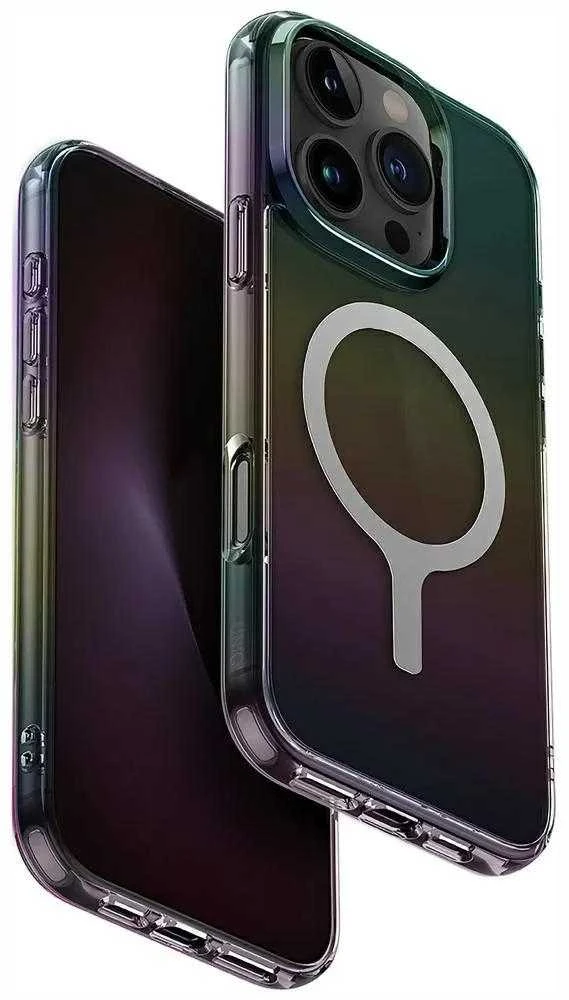 Uniq Iridescia Magclick įkrovimo dėklas, skirtas iPhone 16 Pro - Juodas