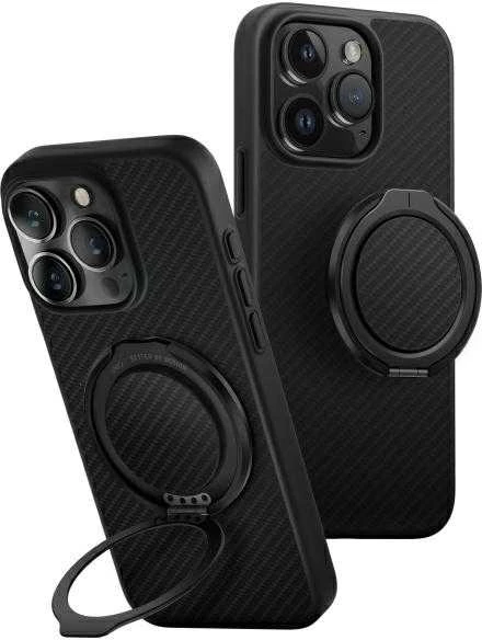 UNIQ dėklas Keva Air Apple iPhone 16 Pro 6.3″ Magclick Charging carbon juodos spalvos