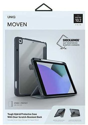 UNIQ Moven Dėklas Apple iPad 10.2″ (2021/2020/2019) charcoal pilkos spalvos