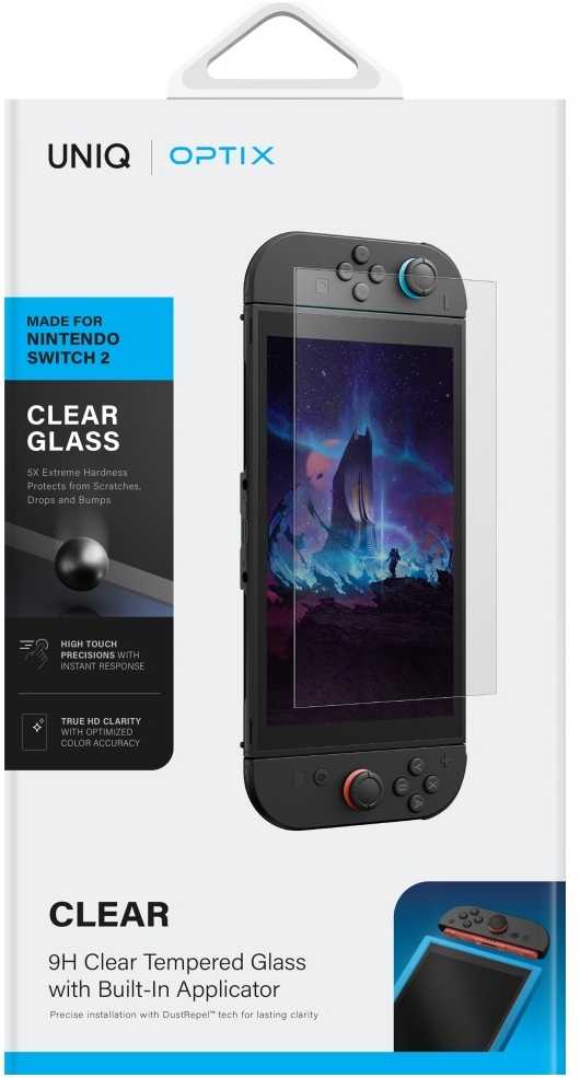 Uniq Optix Clear Tempered Glass for Nintendo Switch 2