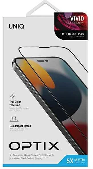 UNIQ Optix Vivid Apple iPhone 14 Plus 6.7″ clear Apsauginis stiklas su aplikatoriumi