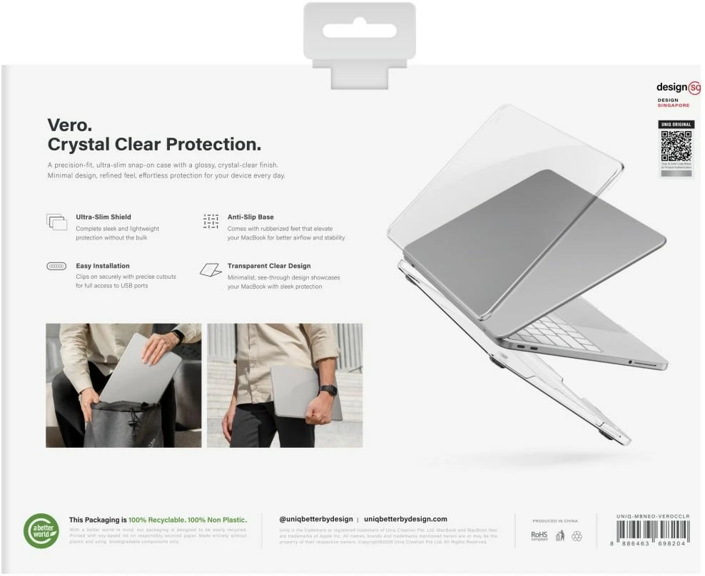 Dėklas UNIQ Vero for MacBook Neo transparent