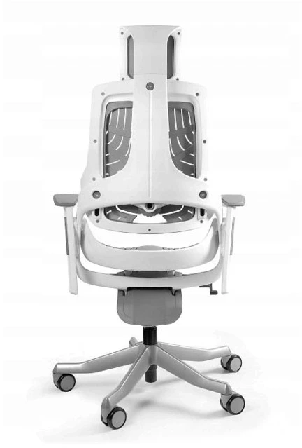 unique Wau TPE-8 office chair, pilkas/baltas elastomer