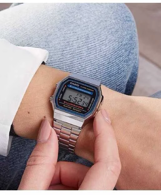 UNISEX CASIO A168WA-1W LAIKRODIS – VINTAGE + DĖŽUTĖ