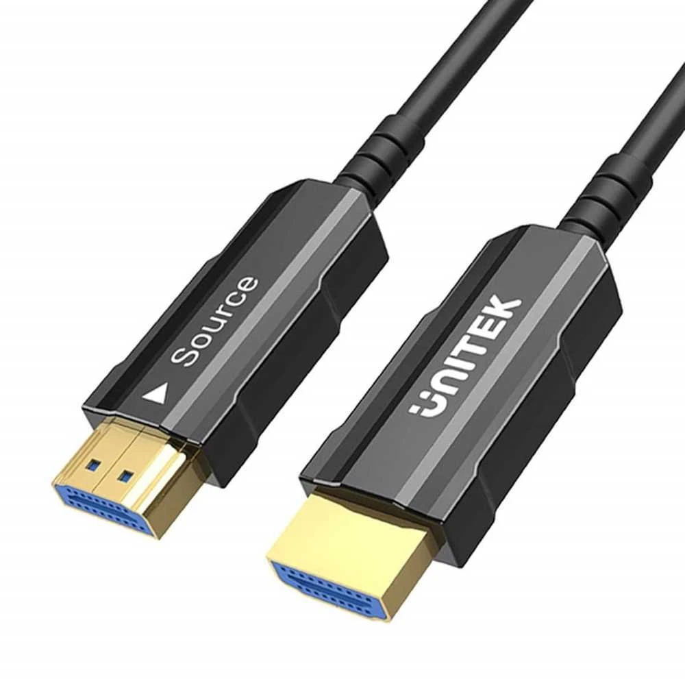 Unitek HDMI optinis kabelis su Source indikacija