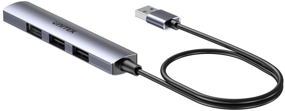 UNITEK kompaktiškas USB-A šakotuvas 3x USB 2.0 + 3.0 5GBPS