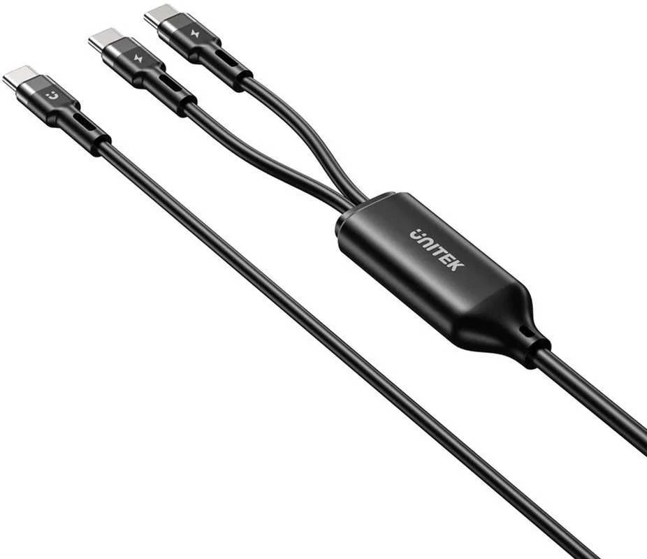 UNITEK USB-C 2-in-1 PD 100W silikoninis laidas 1,8 m