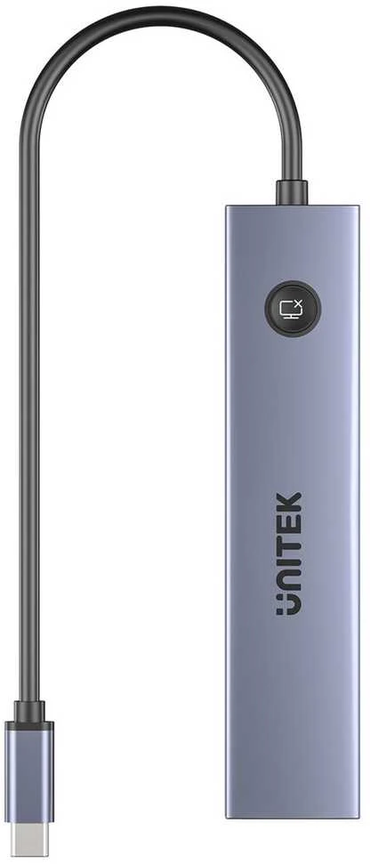 Unitek 7-in-1 USB-C adapteris su įjungimo mygtuku