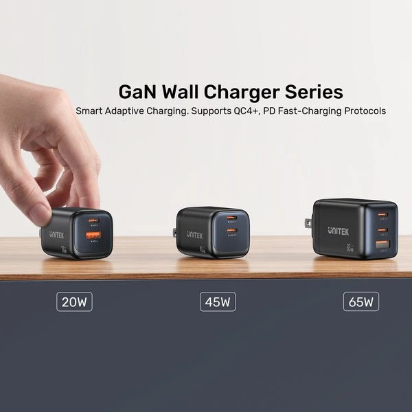 UNITEK P1130ABK01-EU mobile device charger Universal Juodas AC Fast charging Indoor