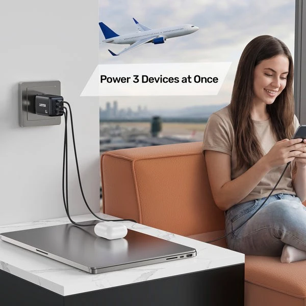 UNITEK P1130ABK01-EU mobile device charger Universal Juodas AC Fast charging Indoor