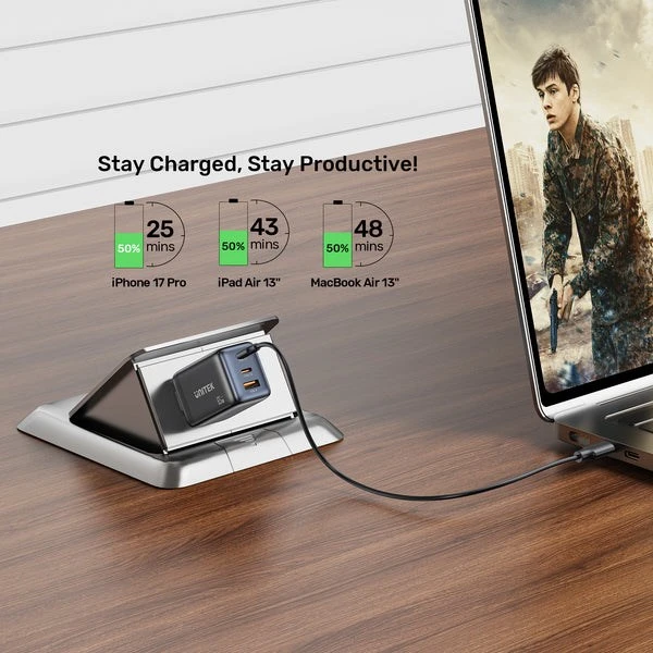 UNITEK P1130ABK01-EU mobile device charger Universal Juodas AC Fast charging Indoor