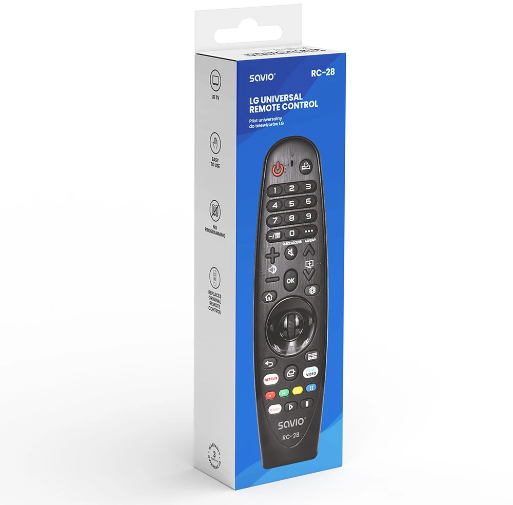 Universalus / pakaitinis LG televizoriaus nuotolinio valdymo pultas – išmanusis televizorius SAVIO RC-28