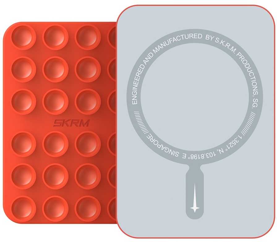 Universalus siurbtukas „Skinarma Stax MagSafe“ telefonui, oranžinis