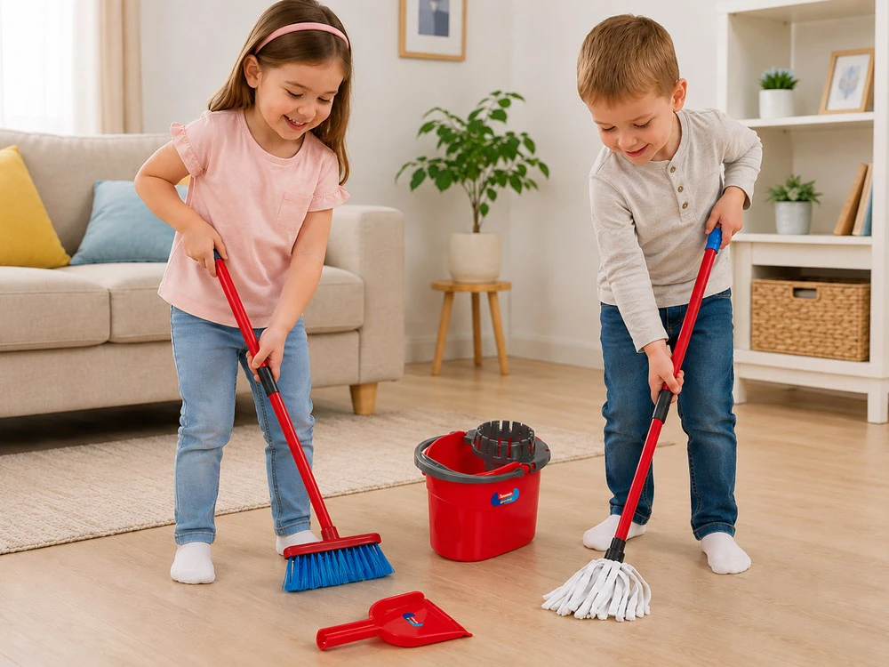 Unogiochi Vileda Pulizie Children's Cleaning Set Mop, Bucket, Broom ZA6730