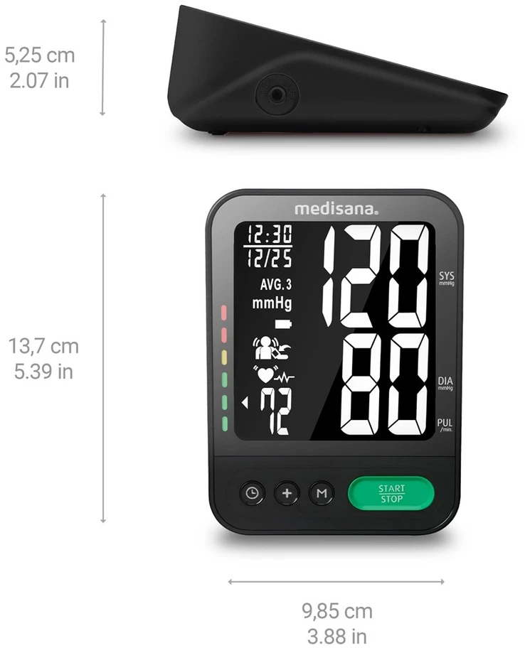 Kraujospūdžio matuoklis Medisana | Kraujo spaudimo monitorius | BU 582 | Atminties funkcija | Vartotojų skaičius 2 vartotojas (-ai) | Juodas