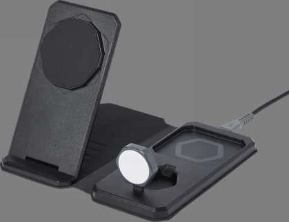 Urban Armor Gear UAG 3in1 kelioninis įkroviklis 15W, suderinamas su „MagSafe“, laidai, kištukai ir organizatorius pridedami (juoda)