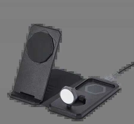Urban Armor Gear UAG 3in1 kelioninis įkroviklis 15W, suderinamas su „MagSafe“, laidai, kištukai ir organizatorius pridedami (juoda)