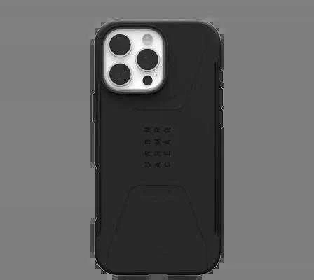Dėklas Urban Armor Gear UAG Civilian nugarėlė su MagSafe, skirta iPhone 16 Pro Max – Juoda